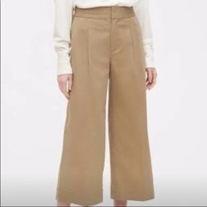 NWT size 6 high rise pleated wide leg Khaki